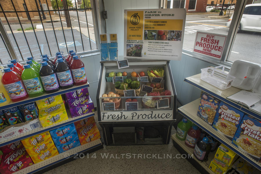 City Meat Market in Woodlawn neighborhood of Birmingham now has a fresh vegetable section.