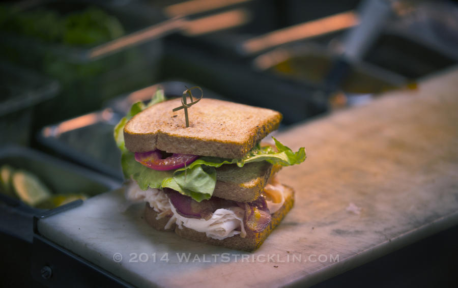 A sandwich with locally sourced tomatoes at John's City Diner in downtown Birmingham.